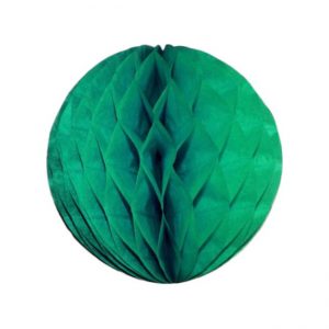 Bola de papel de 15 cm en panal de abeja color verde jade