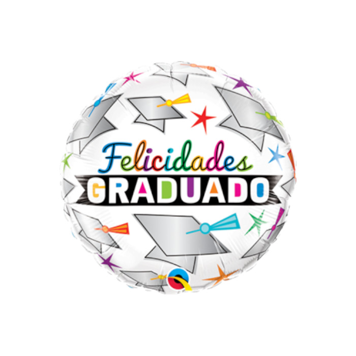 Globo microfoil "FELICIDADES GRADUADO" de 18"