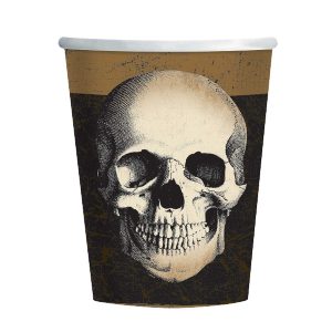 Vasos de cartón  Halloween CALAVERA (8 vasos)