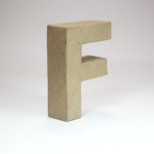 Letra F de 10 cm de cartón
