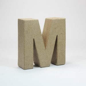 Letra M de 10 cm de cartón