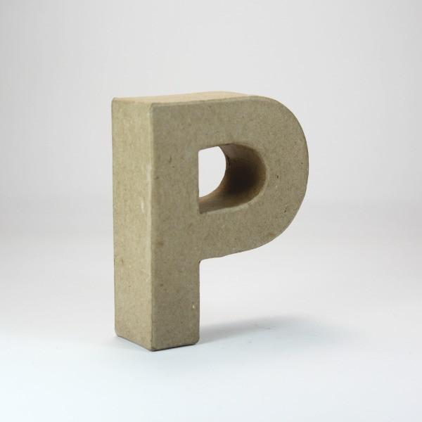 Letra P de 18 cm de cartón