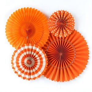 Abanicos de papel BASIC ORANGE FAN