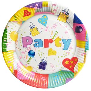 Plato cartón PARTY MIX (10 platos)