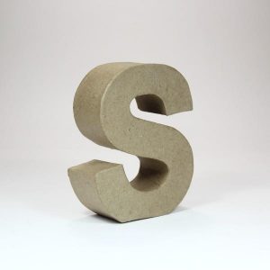 Letra S de 10 cm de cartón