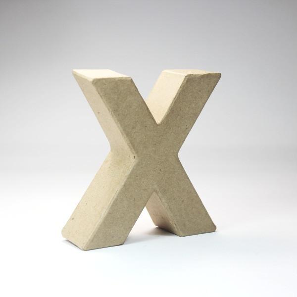 Letra X de 18 cm de cartón