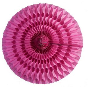 Abanico 50 cm de papel alveolado fucsia
