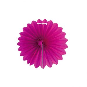 Abanico de papel 15 cm fucsia alveolado
