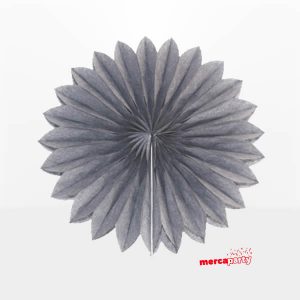 Abanico alveolado de papel color Gris de 15cm