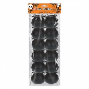 Mini Cestitas Calderos Negros 6cm 12 uds