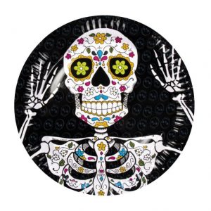 Platos de cartón Calavera Day of the dead (6 platos)