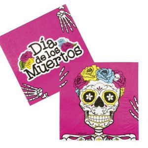 Servilletas de papel Calavera Day of the dead de 33 x 33 cm