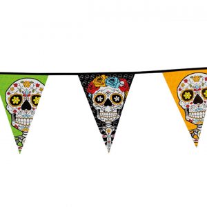 Guirnalda de pe. Calavera Day of the dead 10 m. 20 triángulos