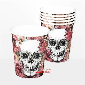 Vasos de cartón Day of the dead (6 vasos)