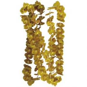 Collar de flores dorado