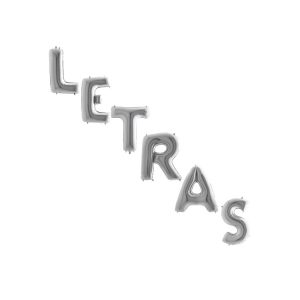 Globos de LETRAS color plata de 40" (101 cm)