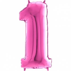 Globo nº 1 color fucsia de 80cm