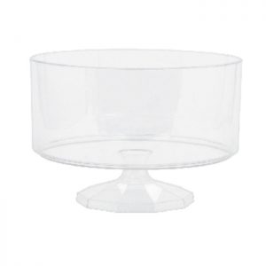 Tarro de bizcocho de plástico transparente de 15cm de alto