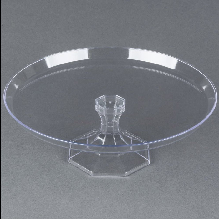 Soporte para postre de plástico transparente de 25cm 2 - Soporte para postre de plástico transparente de 25cm - Imagen 2