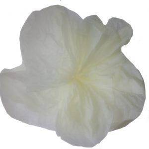 Flor de papel de seda en color crema
