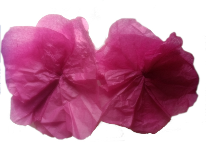 Flor de papel de seda en color fucsia 2 - Flor de papel de seda en color fucsia - Imagen 2