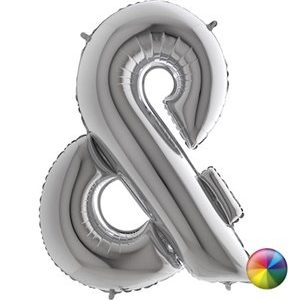 Globo símbolo & color plata de 40" (101 cm)