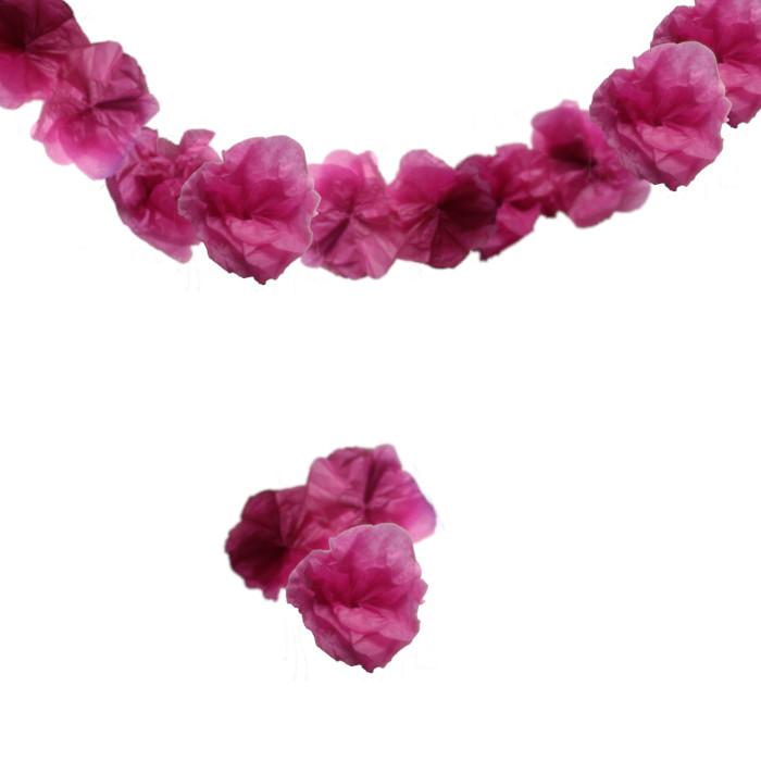 Flor de papel de seda en color fucsia 3 - Flor de papel de seda en color fucsia - Imagen 3