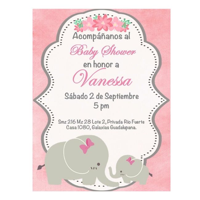 invitacion baby shower niña - Frases para Baby Shower