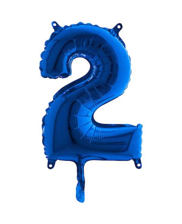 Globo nº 2 color azul turquesa de 80cm 1 - Globo nº 2 color azul turquesa de 80cm